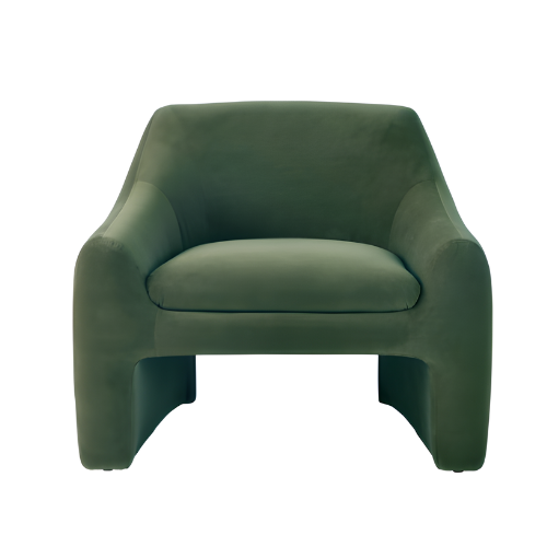 Better Homes & Gardens Emerson Curvy Accent Chair, Olive