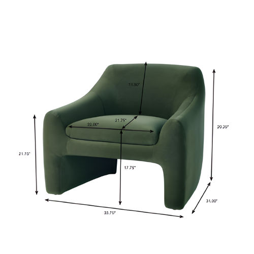 Better Homes & Gardens Emerson Curvy Accent Chair, Olive