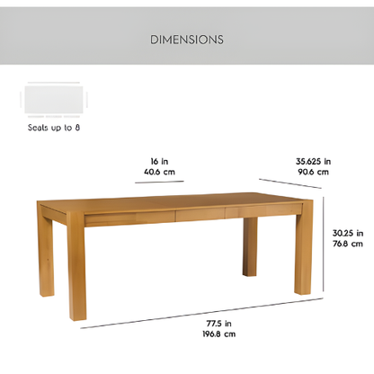 Better Homes & Gardens Bryant Solid Wood Extendable Dining Table, Light Honey Finish