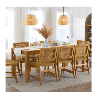 Better Homes & Gardens Bryant Solid Wood Extendable Dining Table, Light Honey Finish