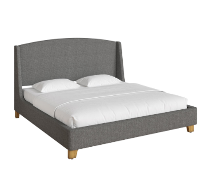 Better Homes & Gardens Windsor Platform Bed, King, Gray Boucle
