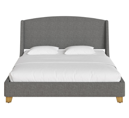 Better Homes & Gardens Windsor Platform Bed, King, Gray Boucle