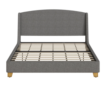 Better Homes & Gardens Windsor Platform Bed, King, Gray Boucle